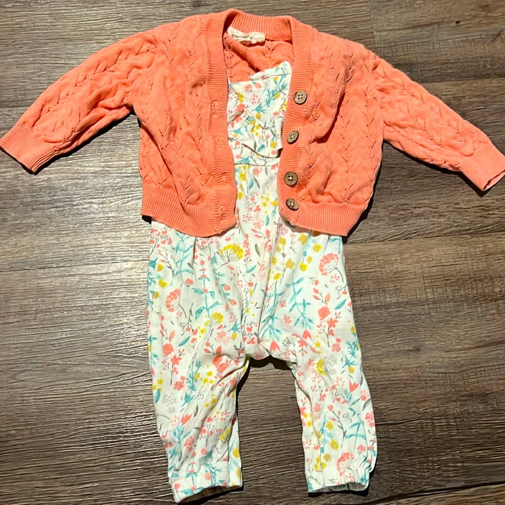 Jessica Simpson romper cardigan set
